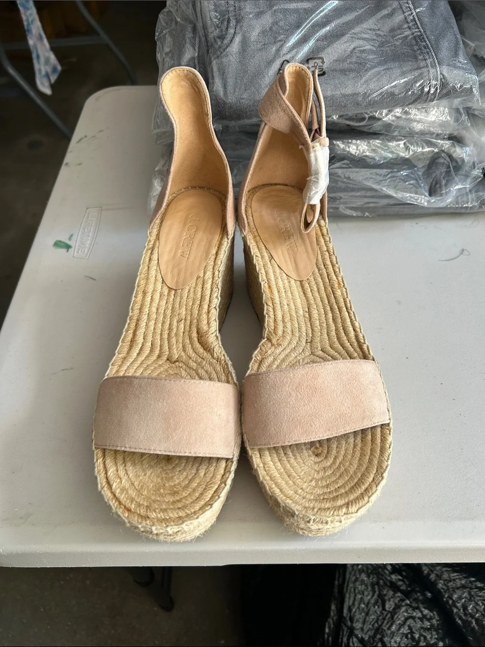 New with Defects J.Crew Platform Espadrille Suede Sandals‎